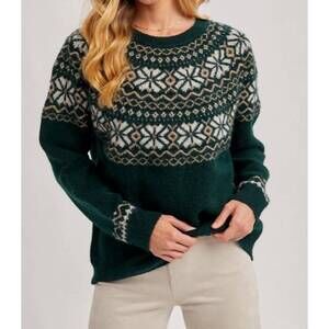 NEW BLUIVY holiday time sweater in hunter